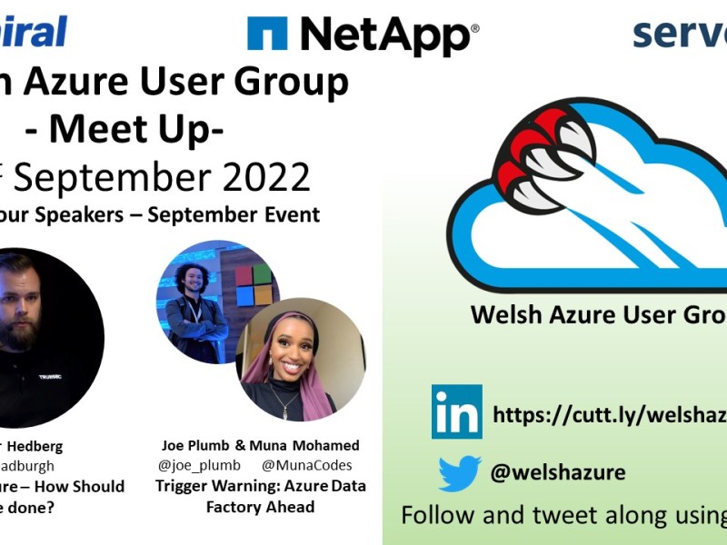 Welsh Azure User Group September 2022 Meet&nbsp;Up!