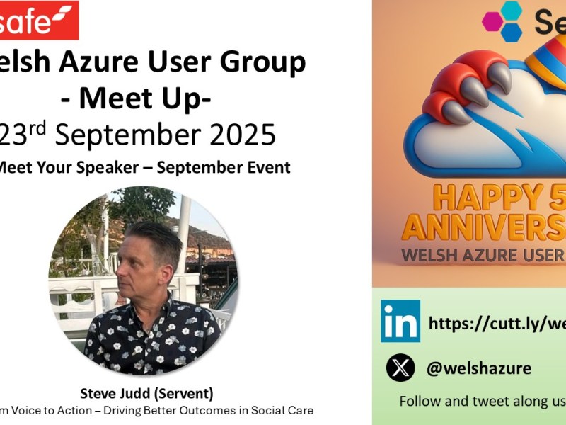 Celebrating our 5th Anniversary! – Welsh Azure User Group September 2025 Meet&nbsp;Up!